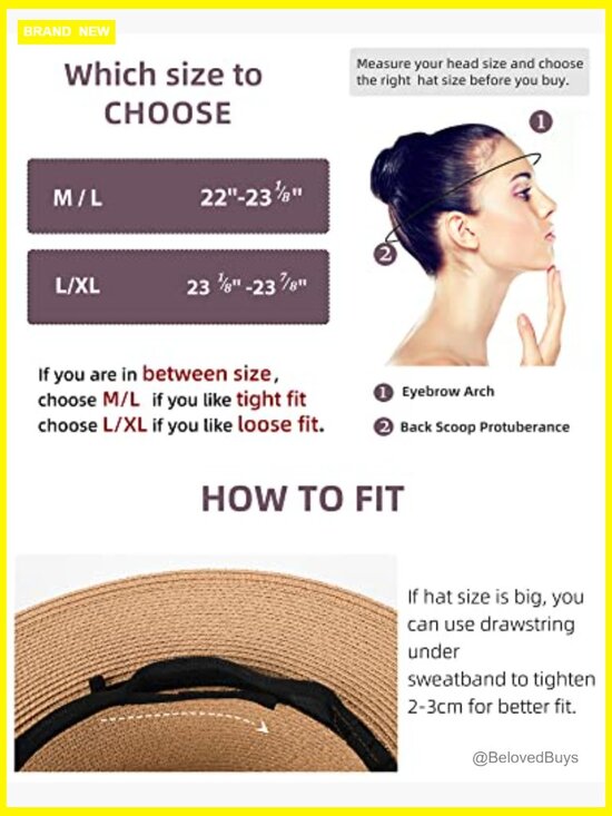 Wide Brim Straw Panama Fedora Hat UPF 80 Sun Protection Summer Beach main image 4